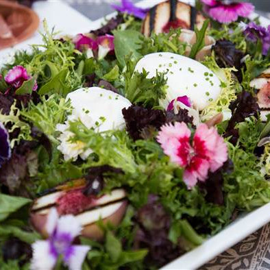 Grilled Peach, Burrata and Prosciutto Salad