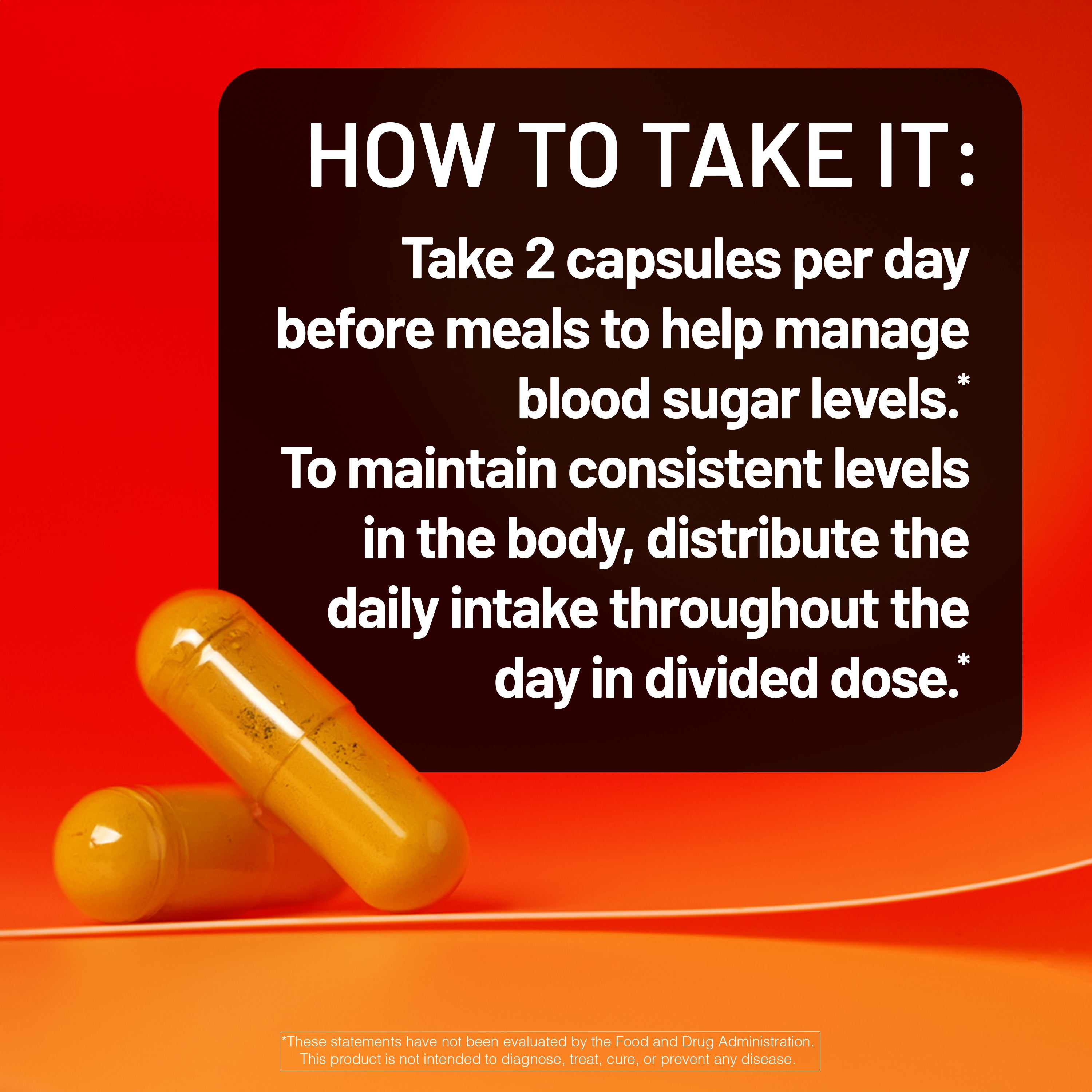 Yellow berberine capsules with text on a red background