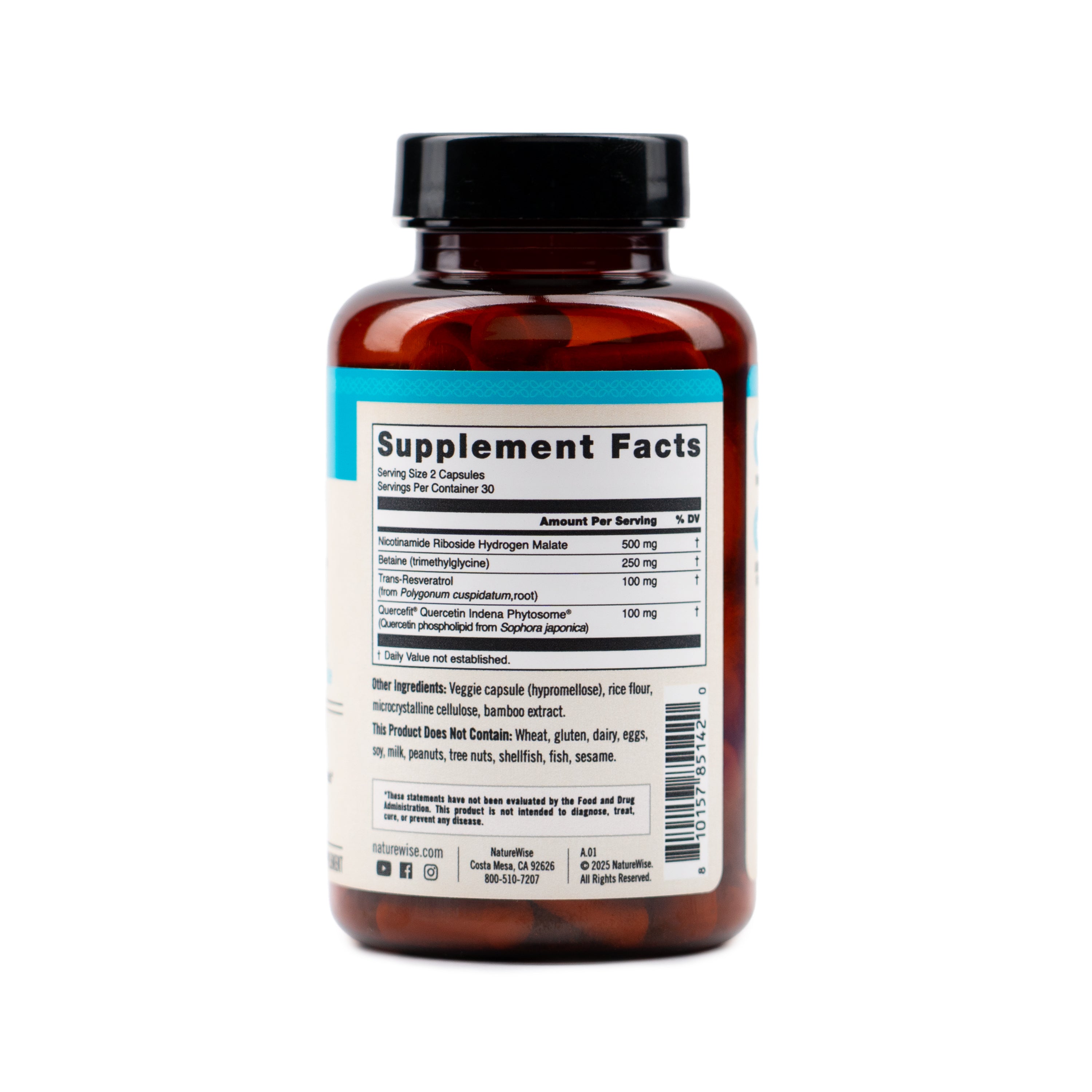 Supplement bottle with label showing 'Supplement Facts' on a white background