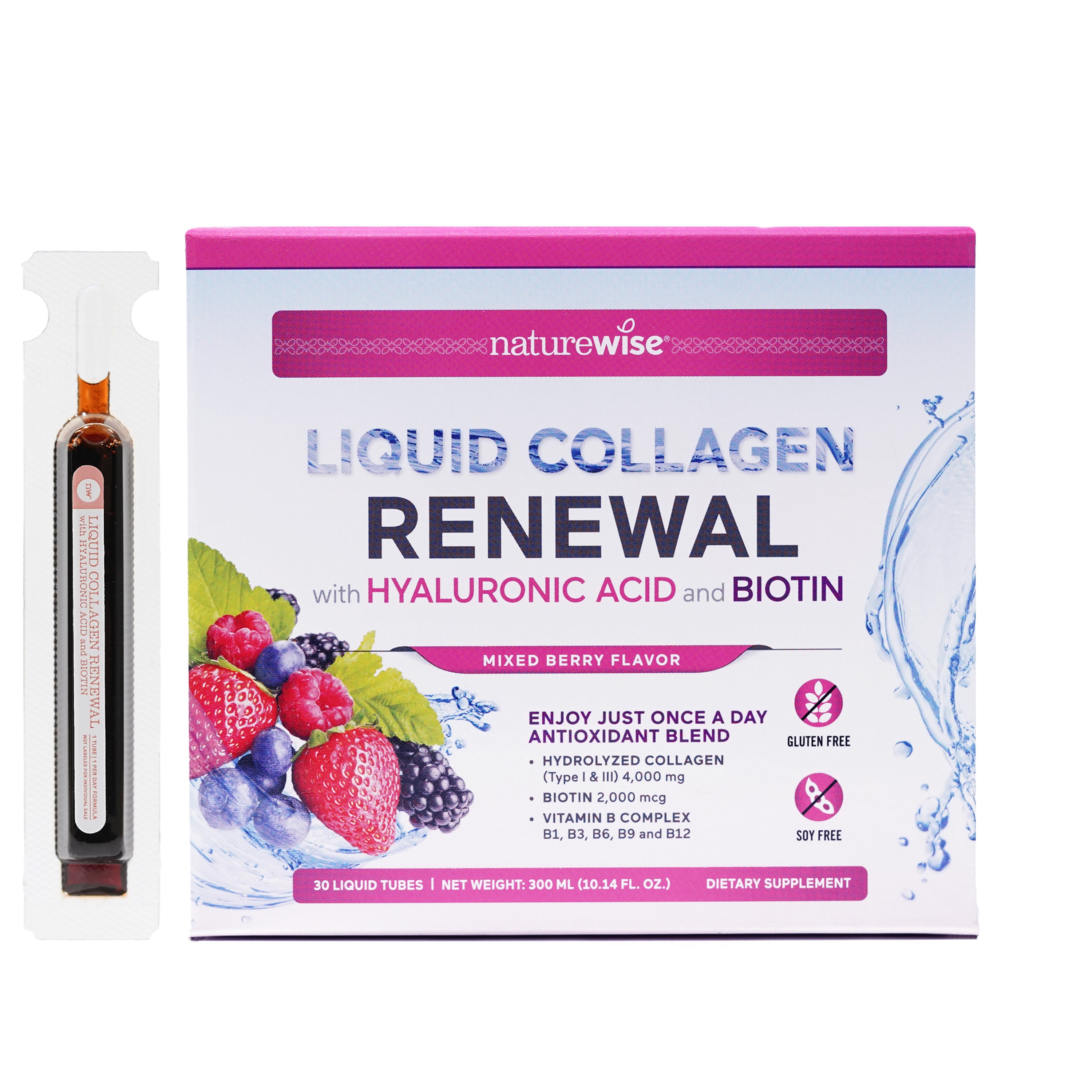 NatureWise Liquid Collagen 30 liquid tubes