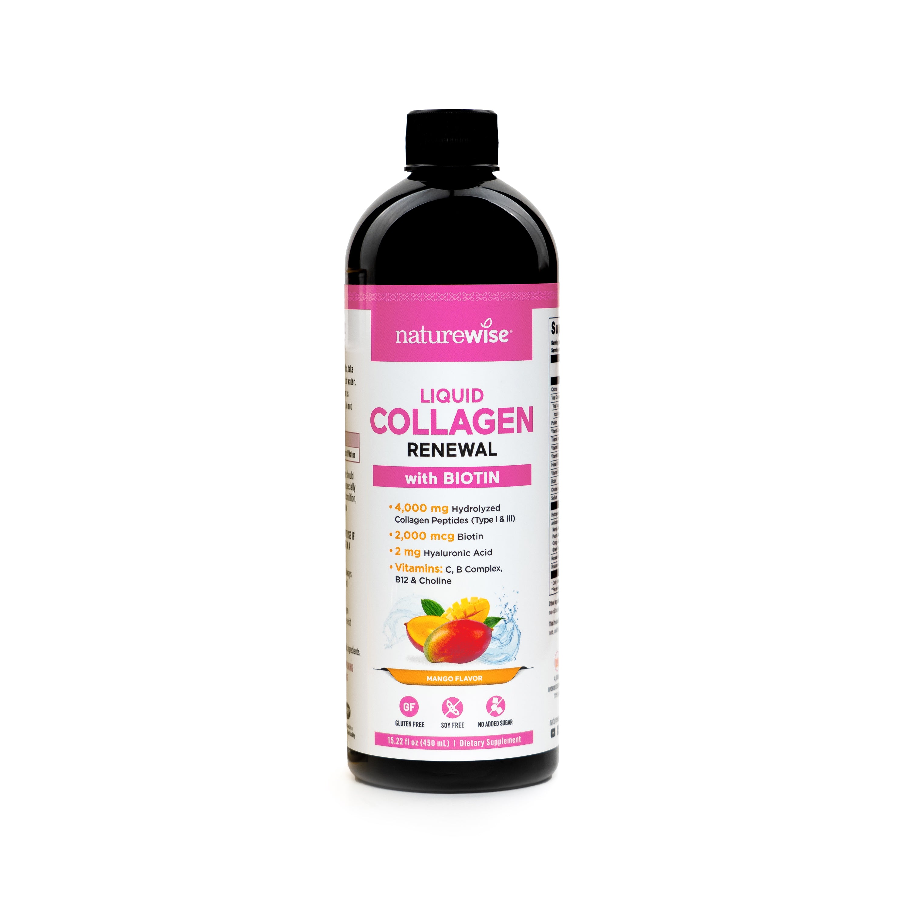 Naturewise Liquid Collagen supplement mango flavor