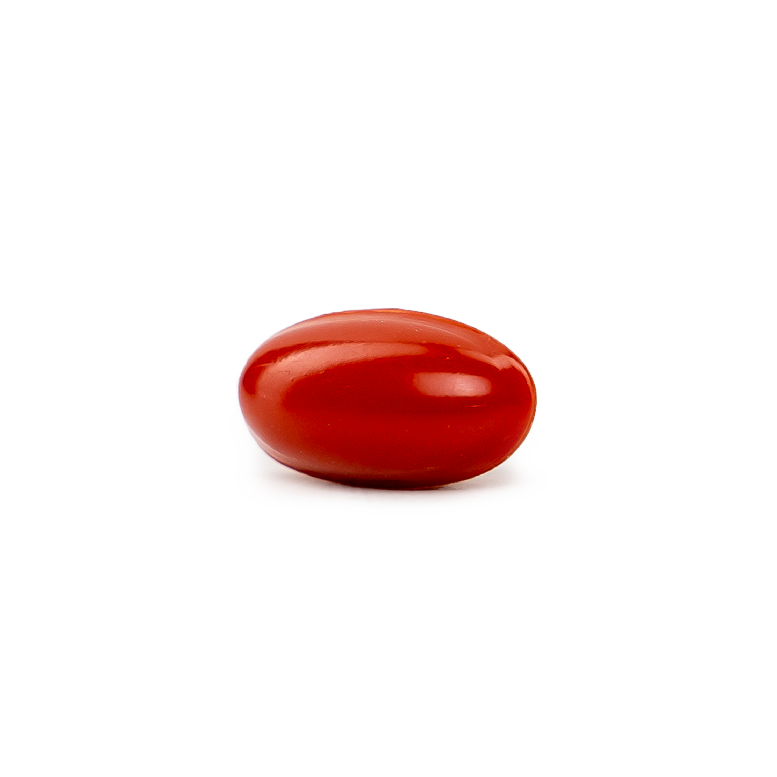 Red NatureWise Lutein Softgel on a blank background