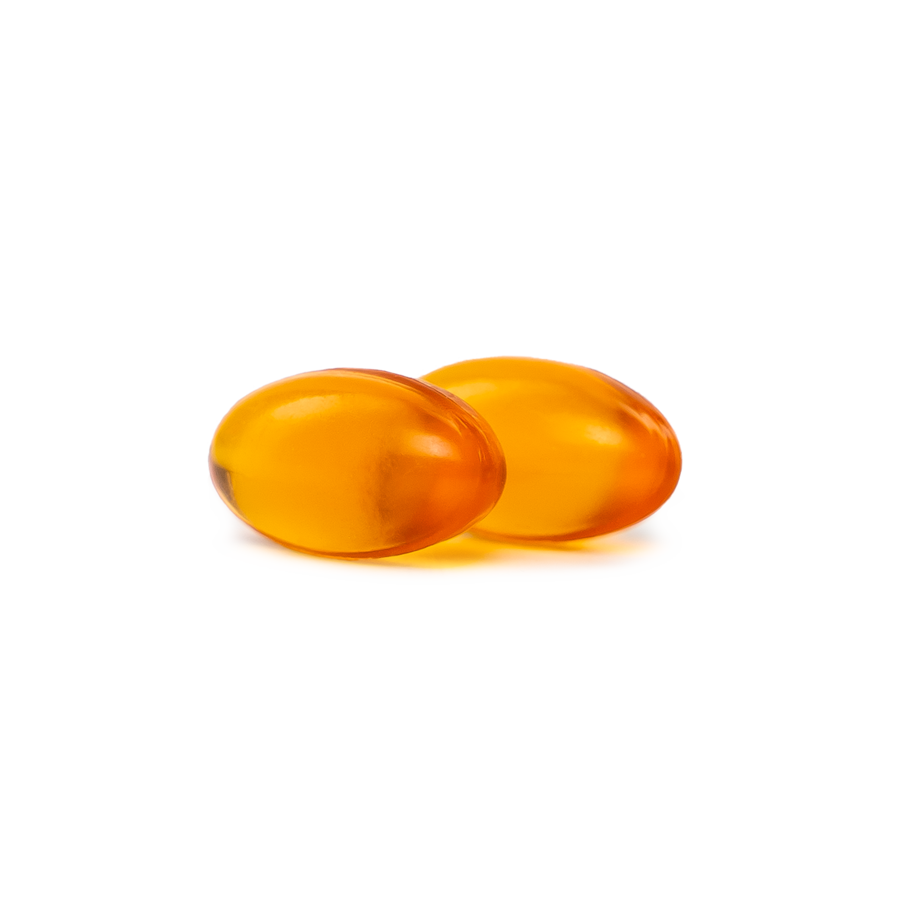 Two orange vegan oil of oregano on a blank background