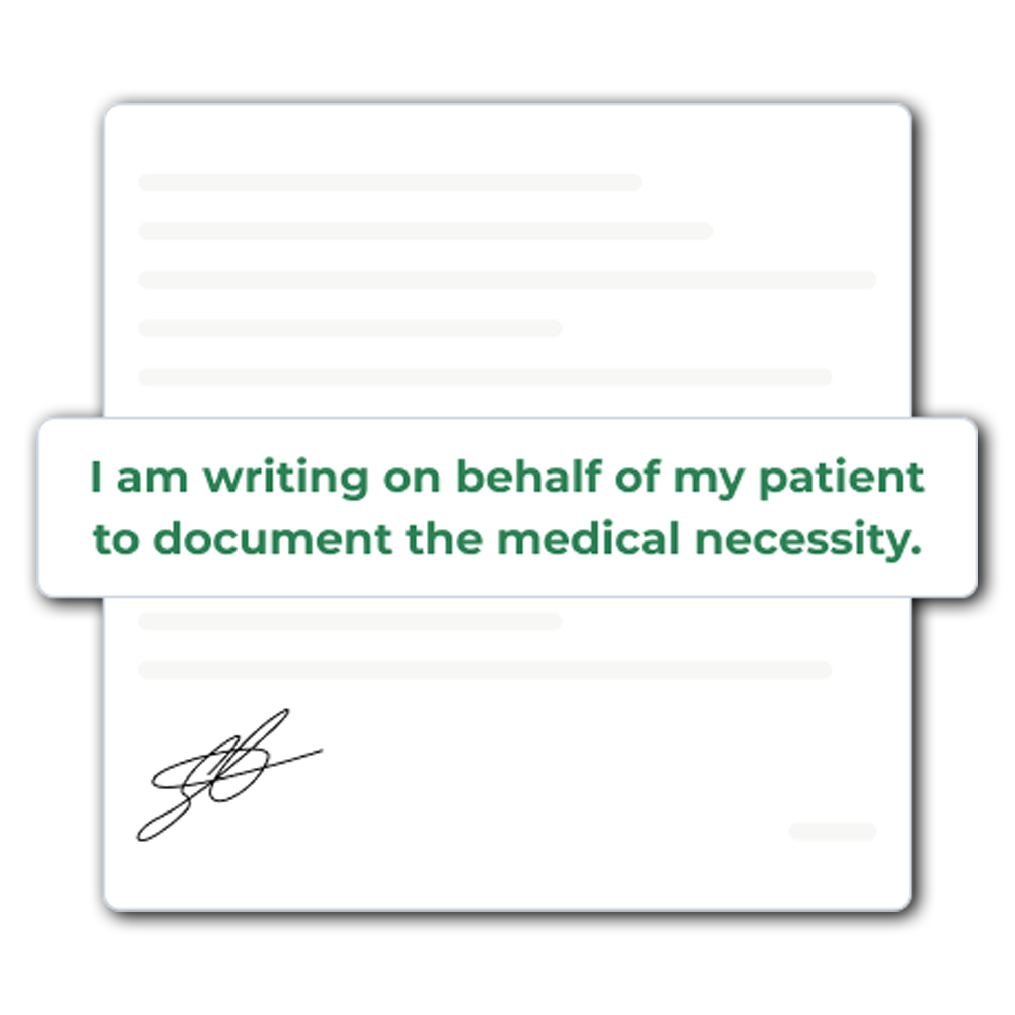 Letter of medical necessity needed for HSA/FSA approval.