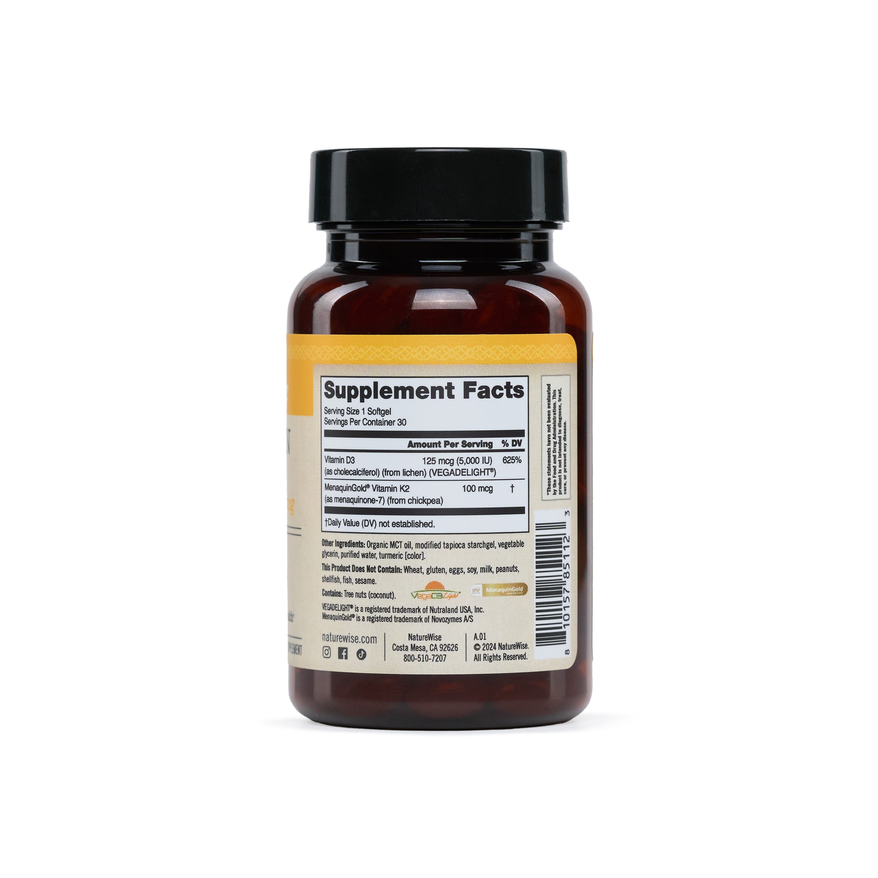 Vitamin D3 + K2 with MCT Oil