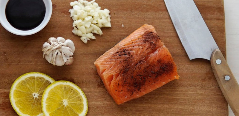 Grilled Miso-Glazed Salmon with Broccolini Salad