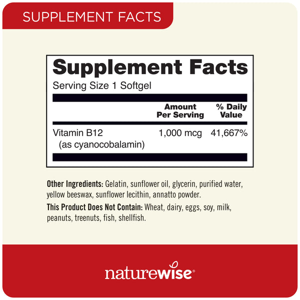 Vitamin B12 1000mcg Softgels - 360 Count