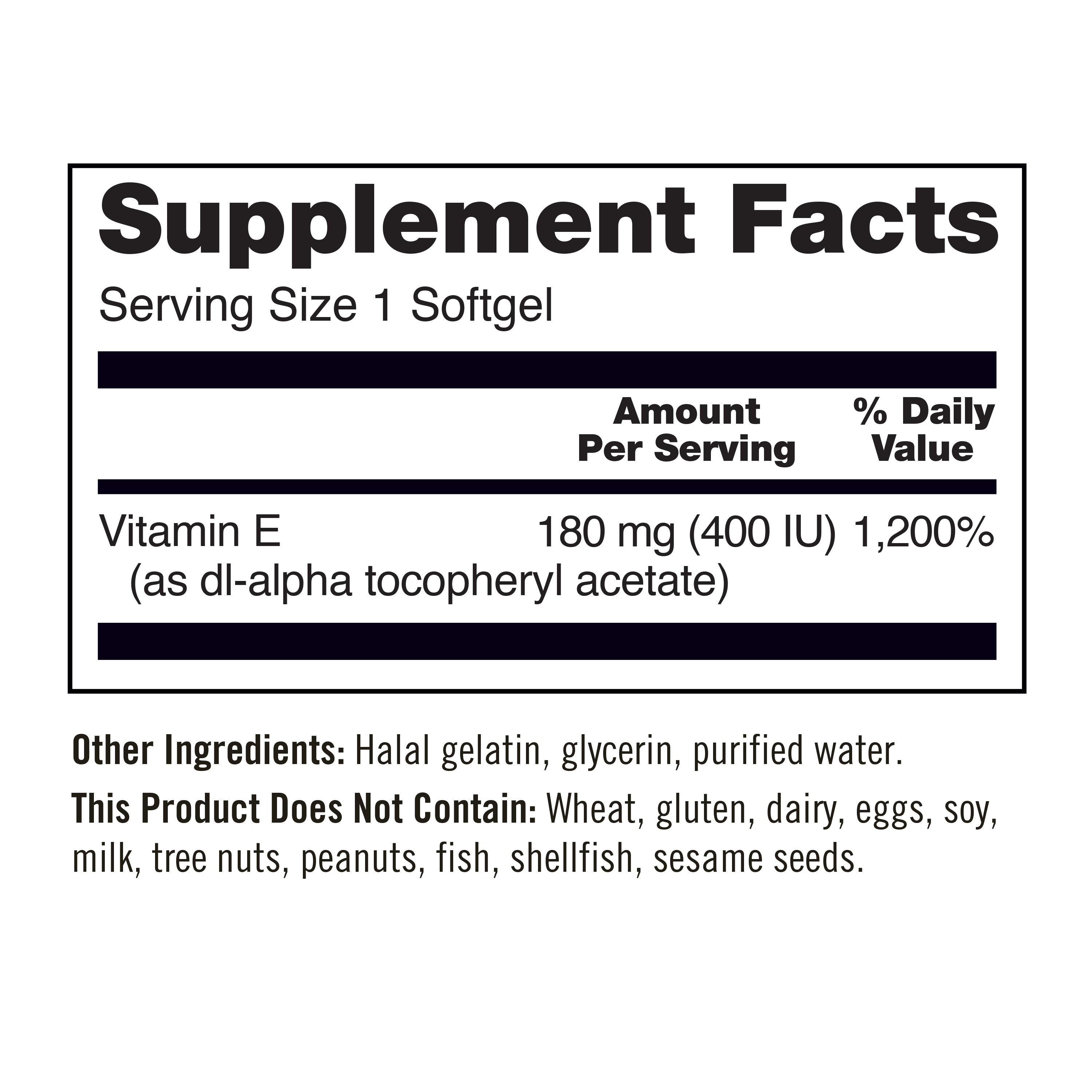 Vitamin E Softgels