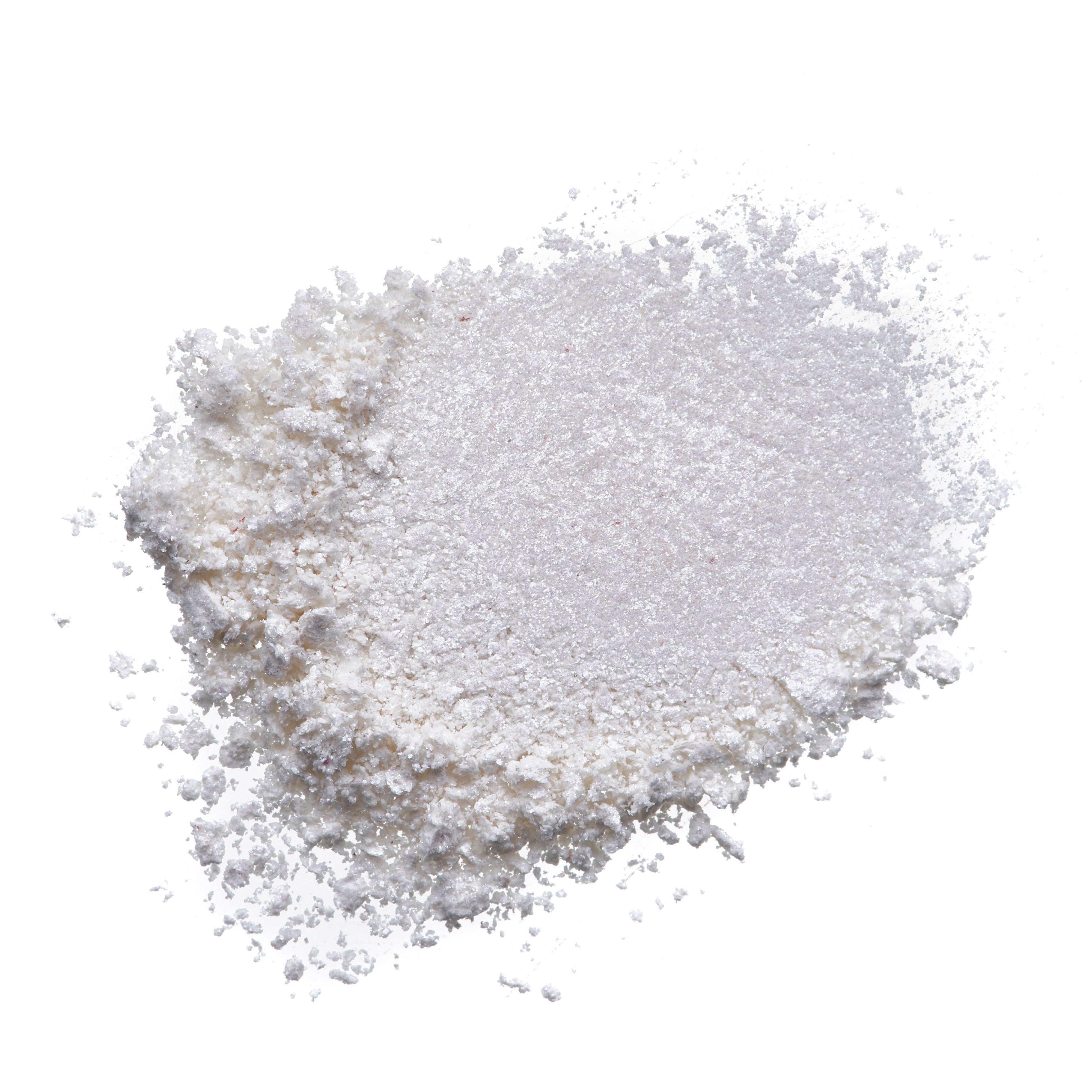 A pile of fine Magnesium Albion Malate photographed from above on a solid white background.