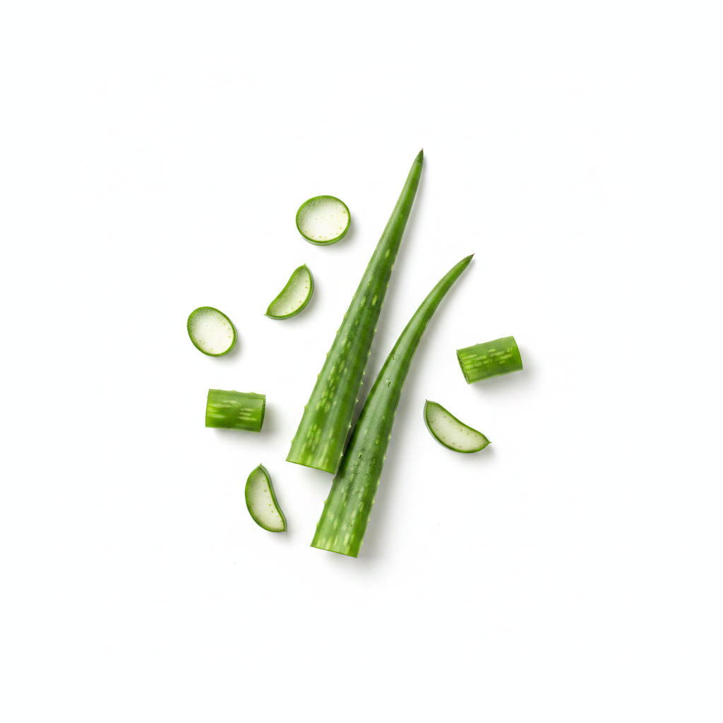 Aloe Vera plant against a white background