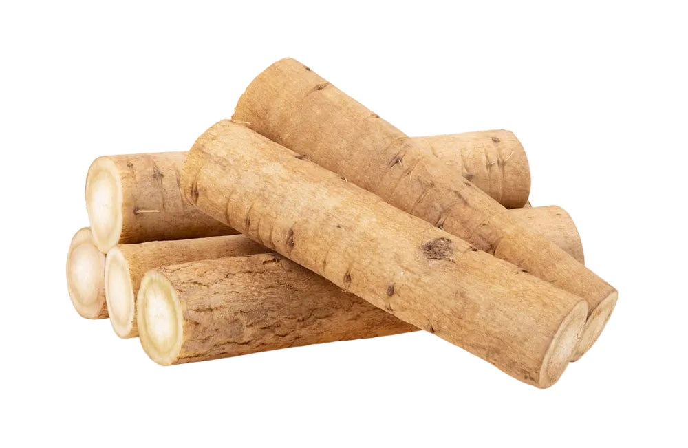 Burdock Root against a white background