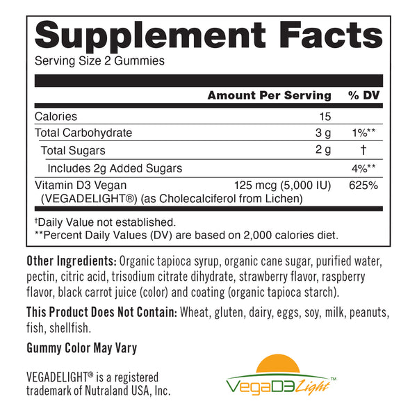 Vegan Vitamin D3 Gummies - 5,000 IU