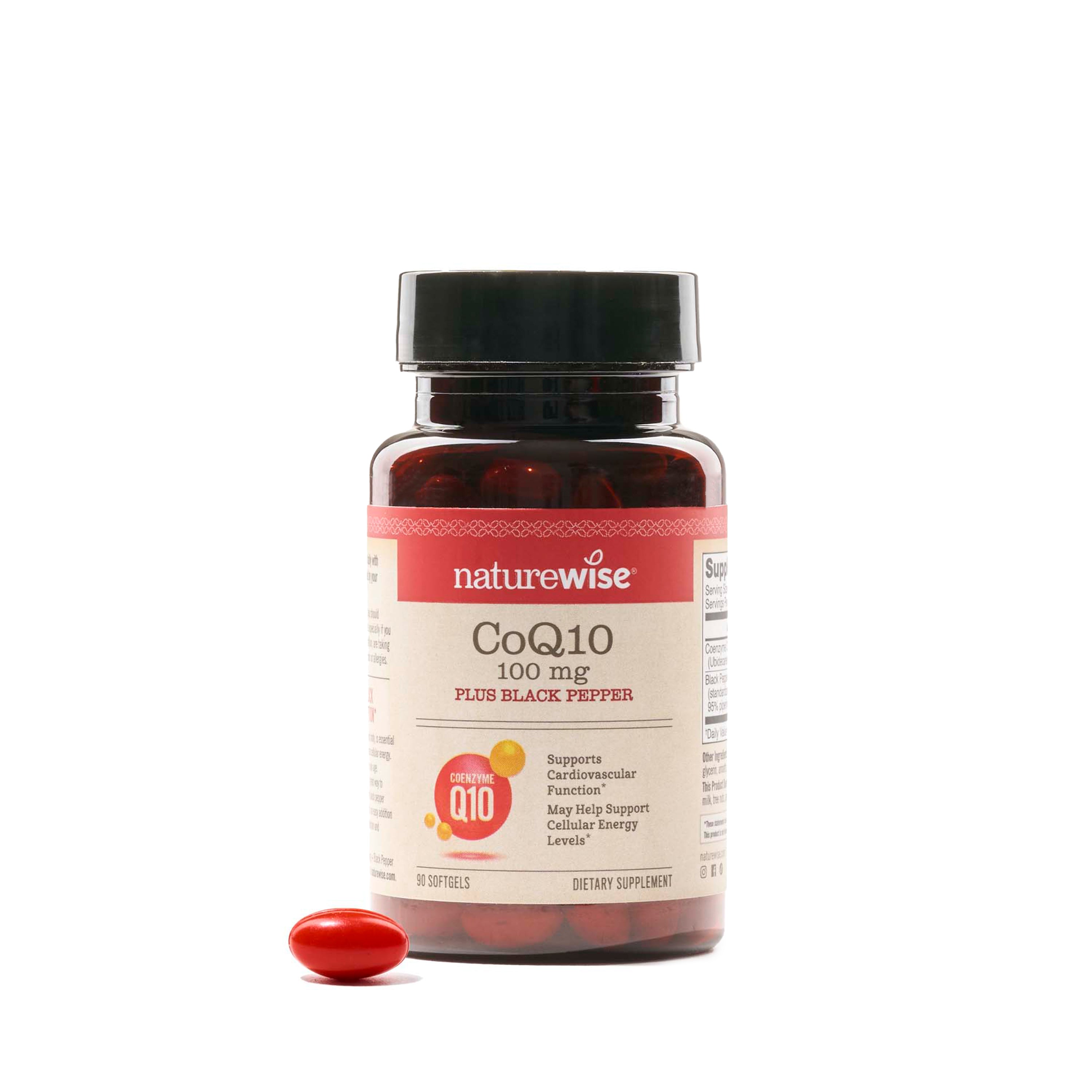 NatureWise CoQ10 Plus Black Pepper 100 mg 90 Softgels