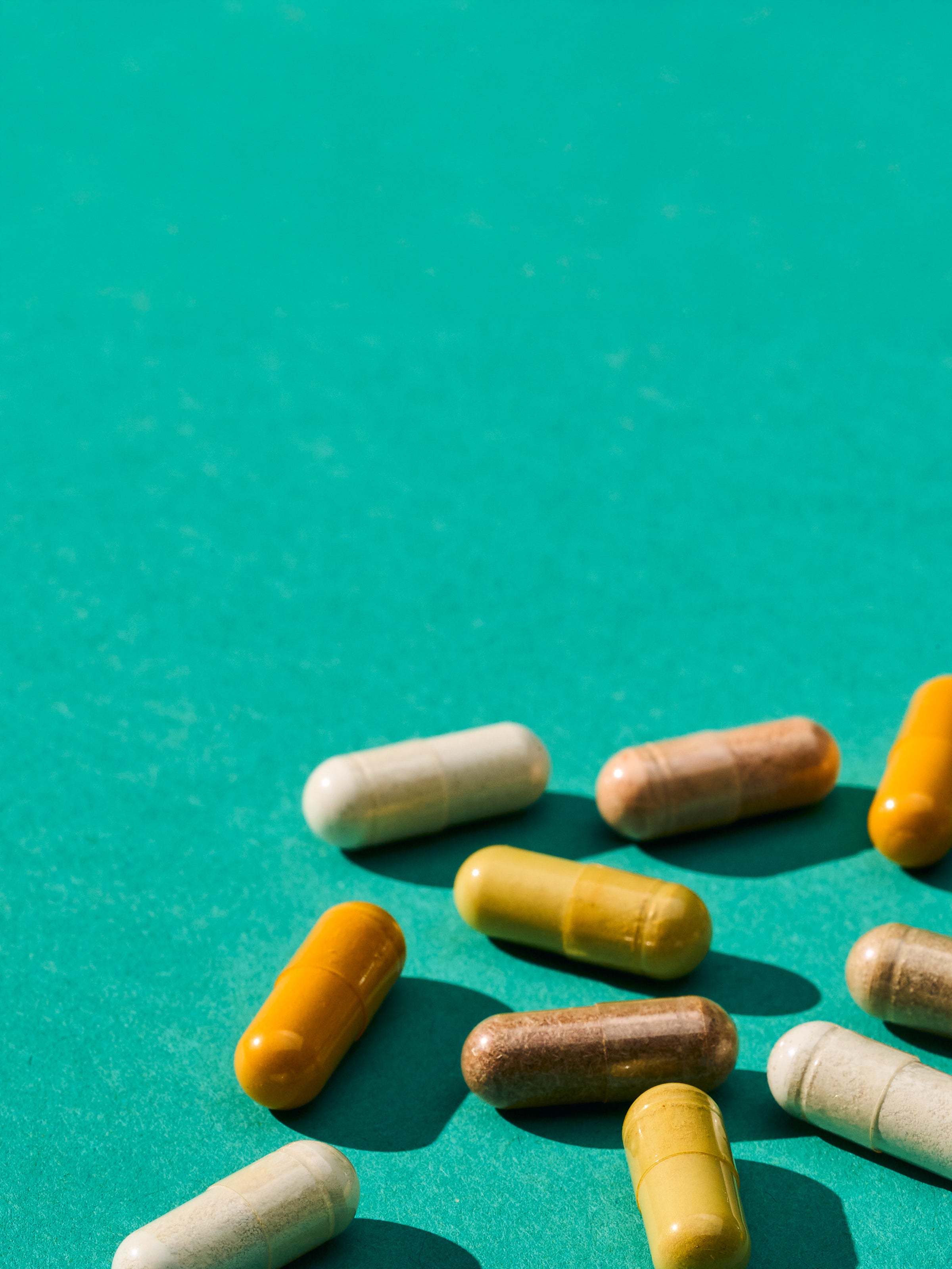 Natural supplements on a teal background with text about HSA FSA eligible supplements