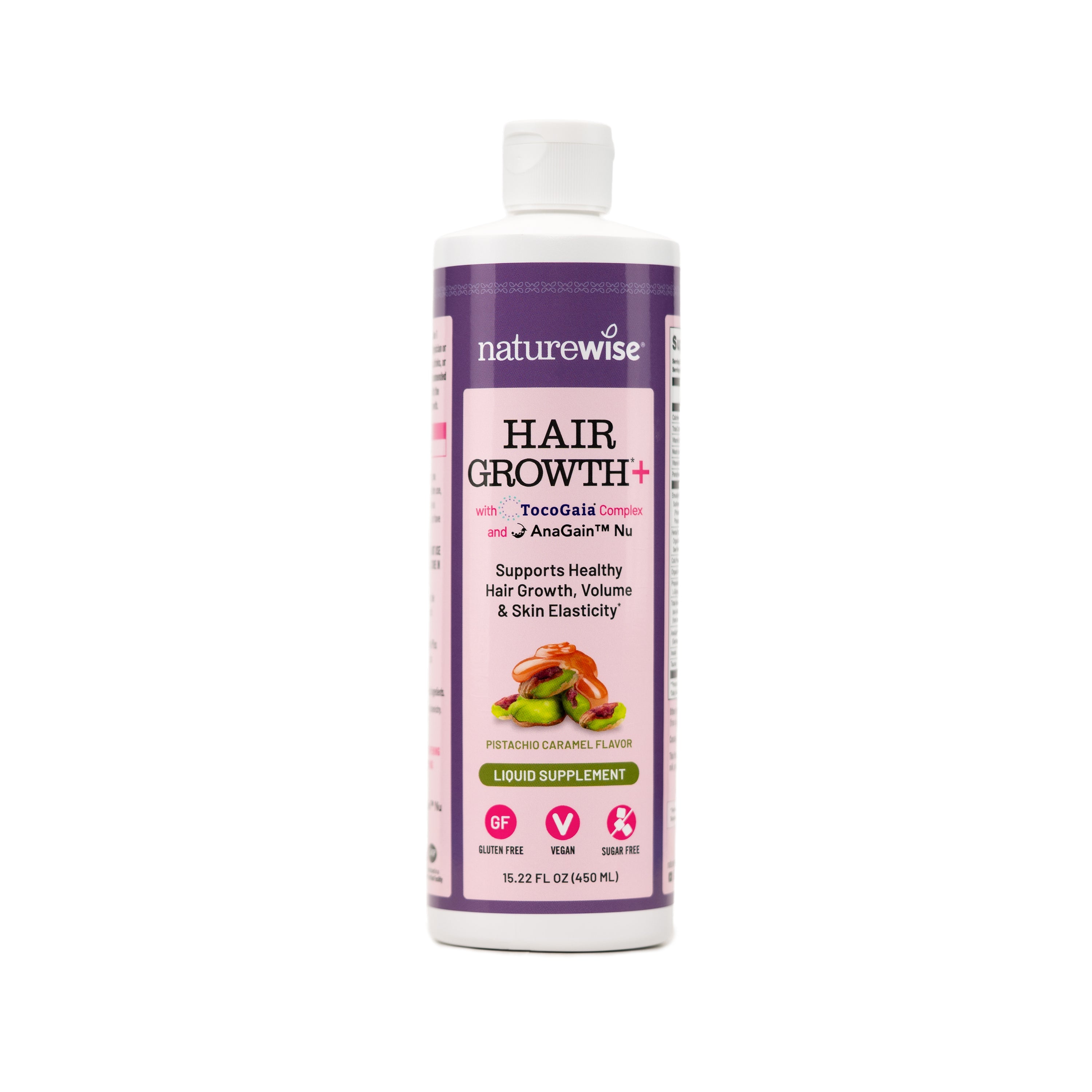 Naturewise Hair Growth supplement bottle on a white background