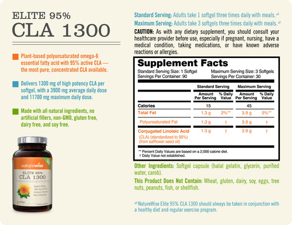 Elite CLA 1300 - 180 Softgels