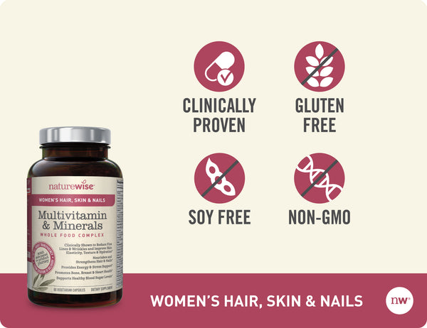 Women's Multivitamin with Hair, Skin & Nails Support badges 
