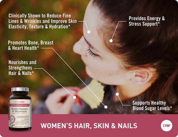 Women's Multivitamin with Hair, Skin & Nails Support benefits 