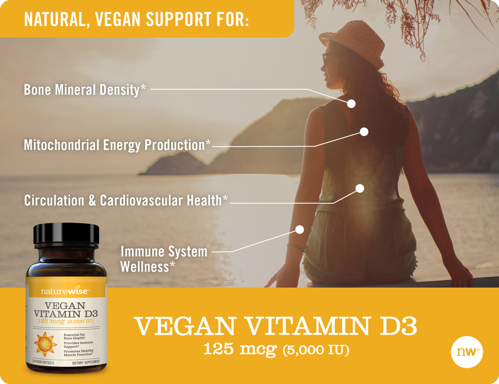 Vegan Vitamin D3 5,000 IU benefits 