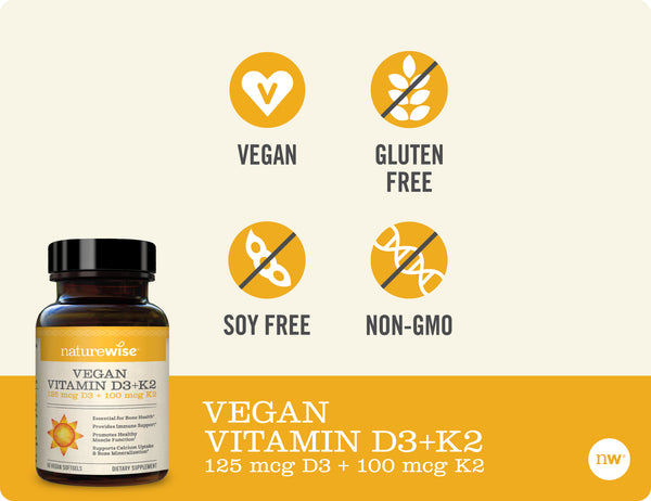 Vegan Vitamin D3 + K2 badges 