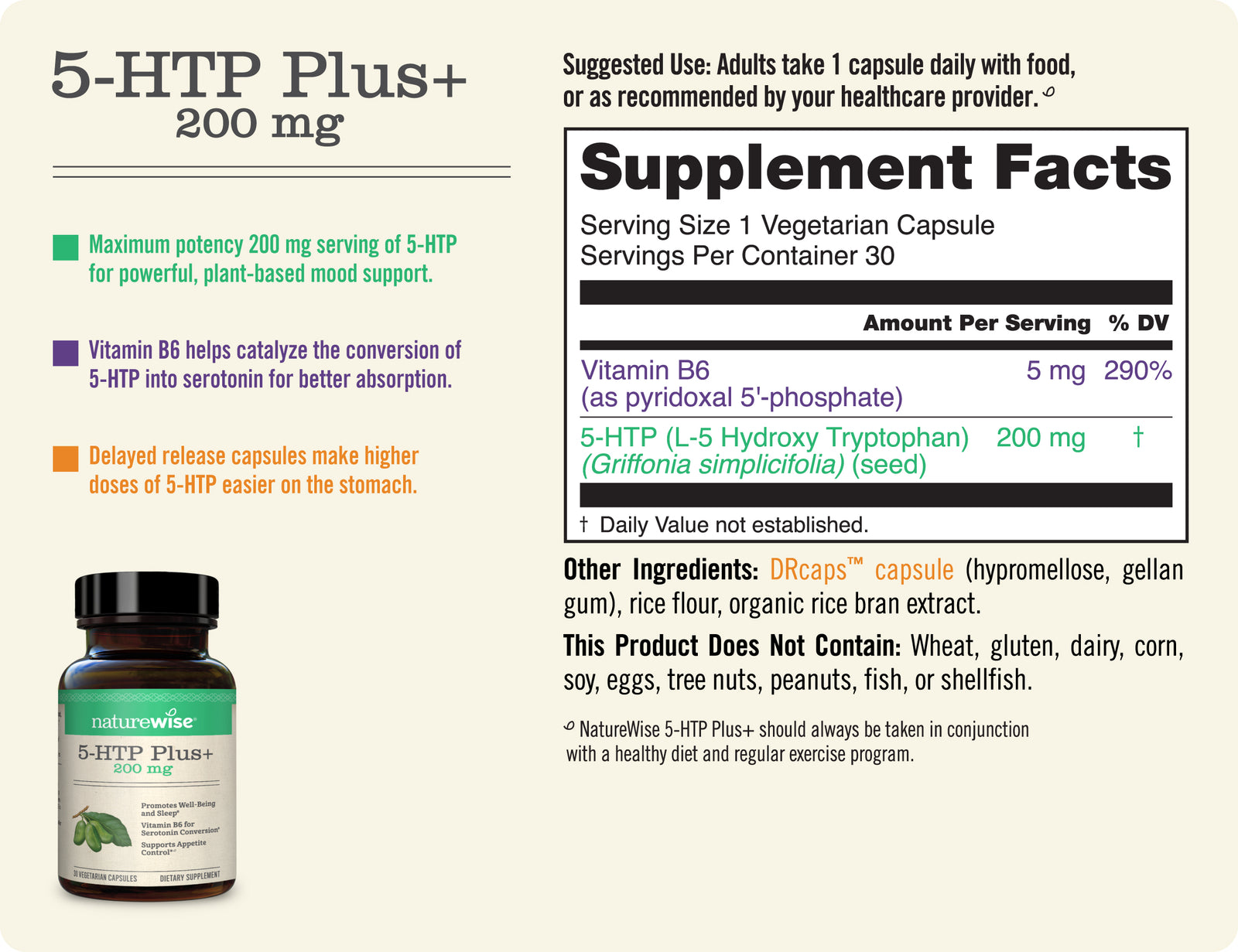 5-HTP Plus Sup Facts 