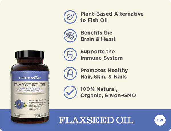 Organic Flaxseed Oil - 120 Softgels