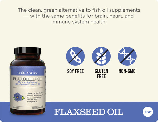 Organic Flaxseed Oil - 120 Softgels