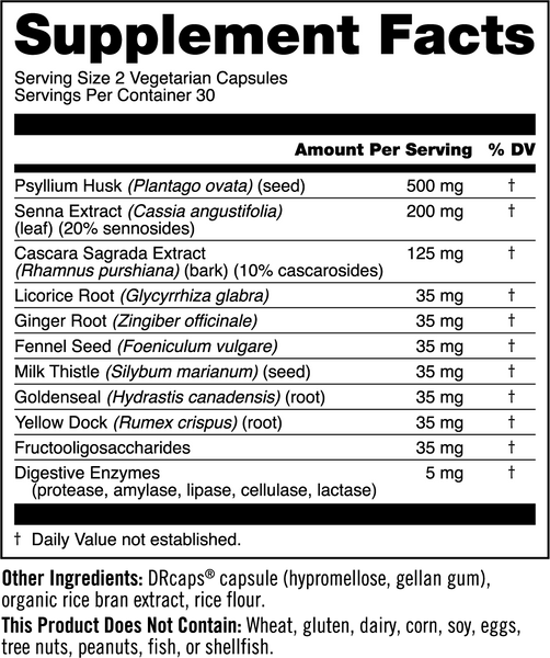 Total Colon Care - Fiber Cleanse Sup Facts 