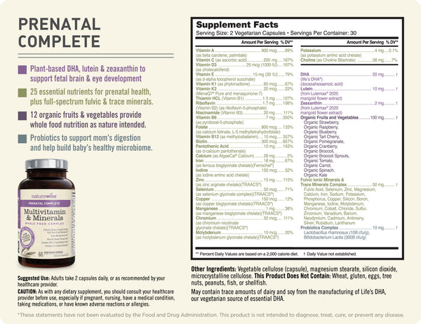 Women's Prenatal Multivitamin Sup Facts 