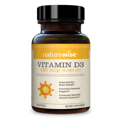 Vitamin D3 5,000 IU - 125mcg 90 Softgels